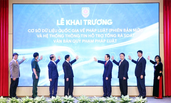 Khai trương Cơ sở dữ liệu quốc gia về pháp luật (phiên bản mới)